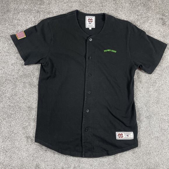 RIPNDIP Baseball Jersey Mens Large Lord Nermal Cat Alien Spell Out Patches - Picture 4 of 15